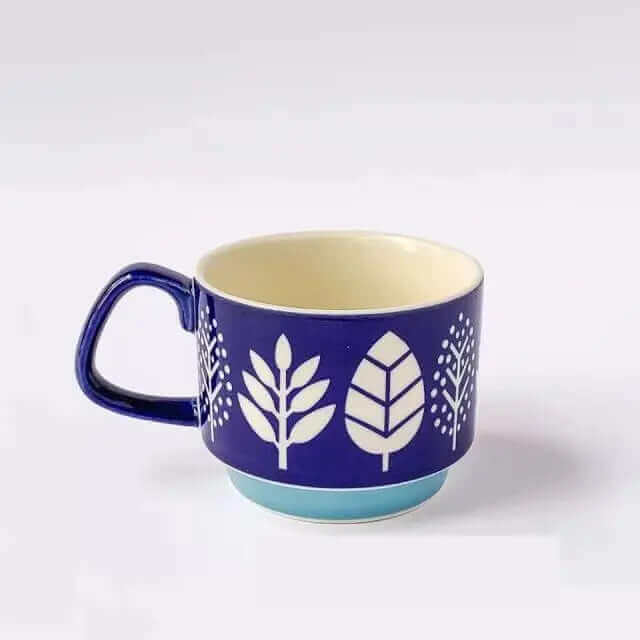 Retro keramické hrnky na kávu s uchy – unikátní design z poloviny 20. století, 300 ml, vhodné do myčky a mikrovlnné trouby 3