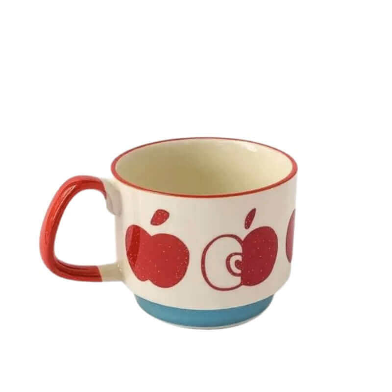 Retro keramické hrnky na kávu s uchy – unikátní design z poloviny 20. století, 300 ml, vhodné do myčky a mikrovlnné trouby 7