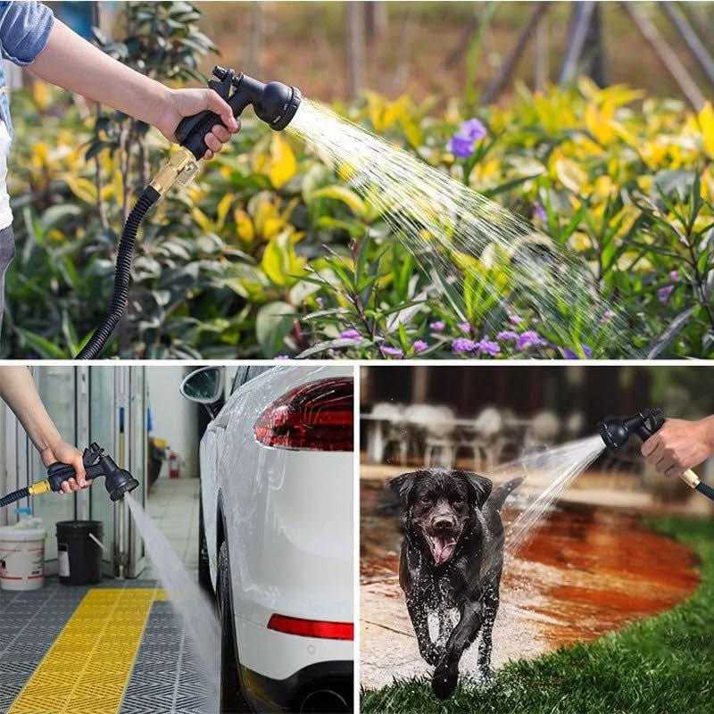 Rozšiřitelná zahradní hadice 100ft s 8 stříkacími vzory, mosaznými konektory 2