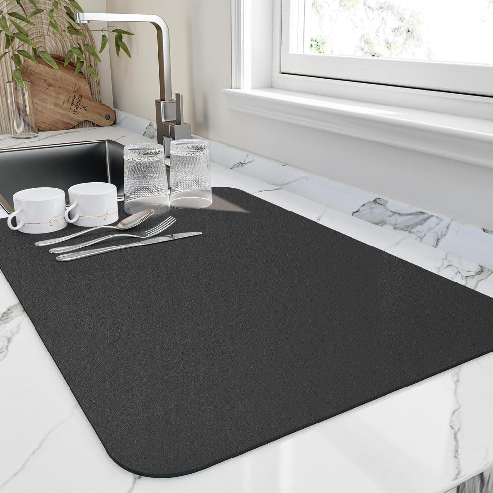Rychleschnoucí podložka na nádobí z diatomitu s přírodním designem, rozměry 45cm 0