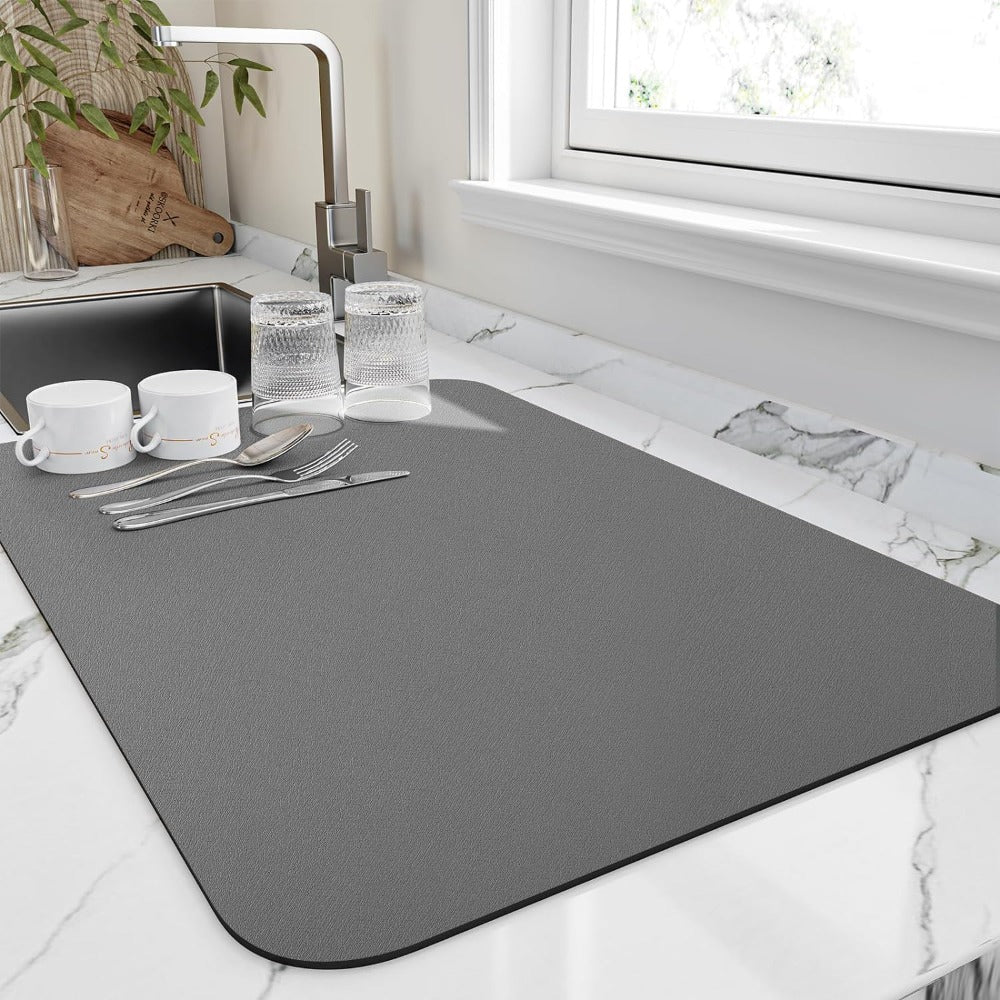 Rychleschnoucí podložka na nádobí z diatomitu s přírodním designem, rozměry 45cm 1