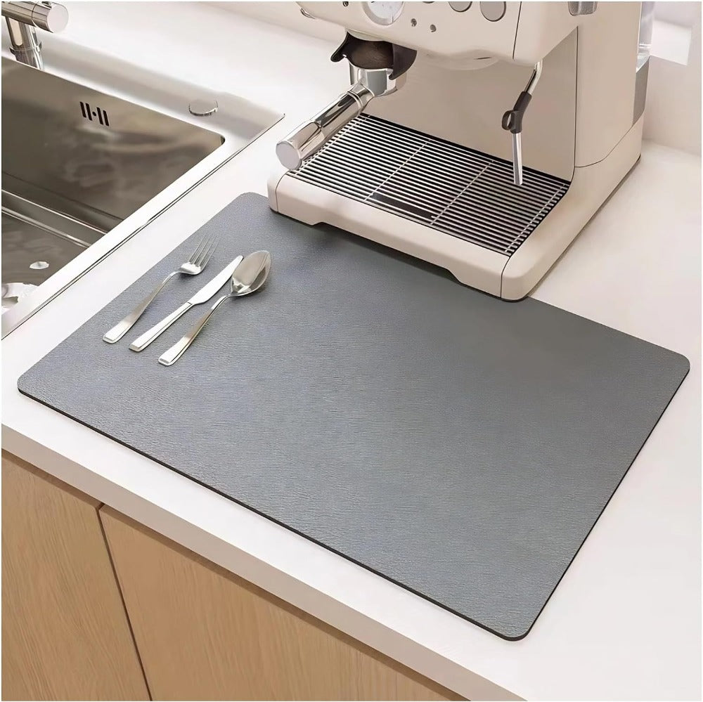 Rychleschnoucí podložka na nádobí z diatomitu s přírodním designem, rozměry 45cm 4