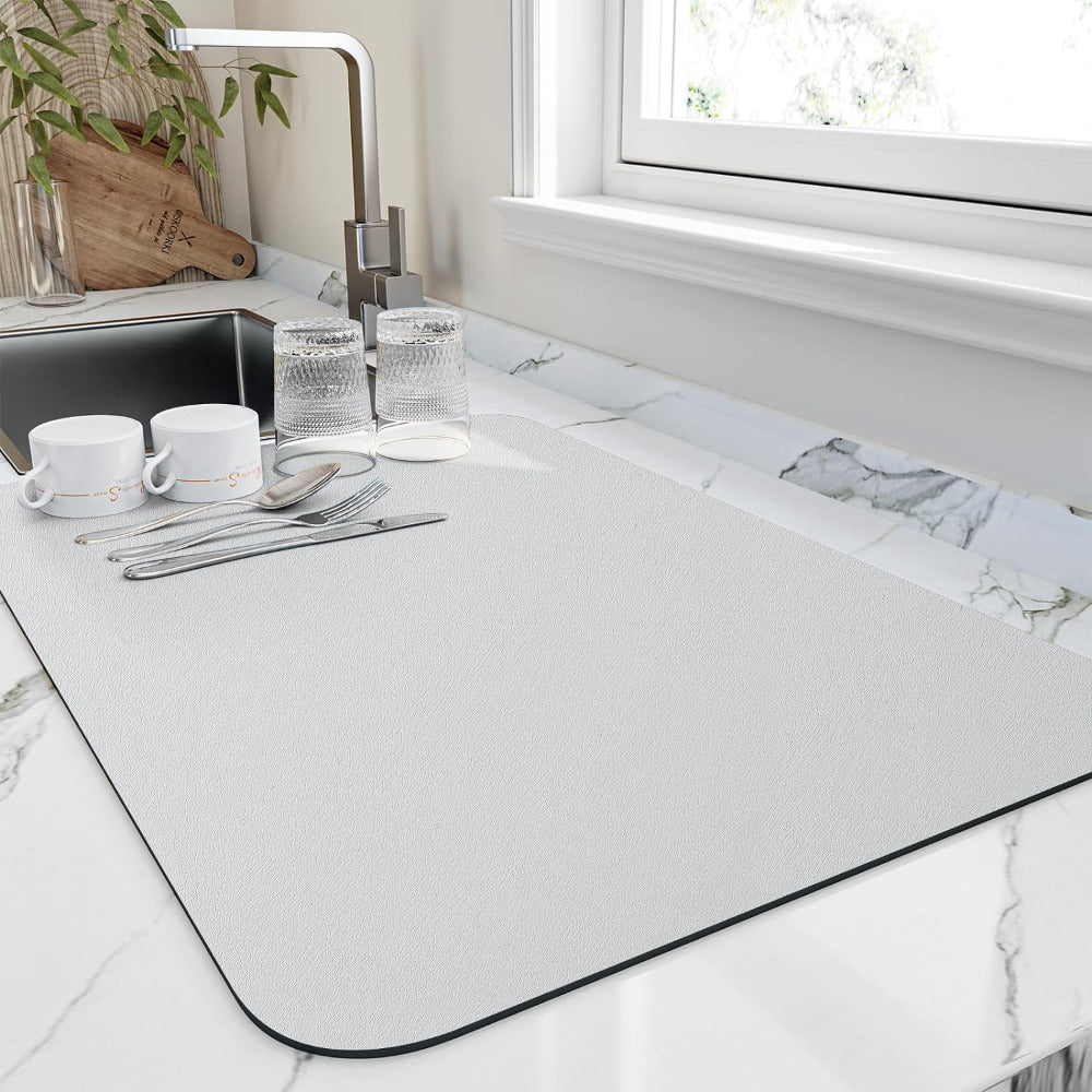 Rychleschnoucí podložka na nádobí z diatomitu s přírodním designem, rozměry 45cm 5
