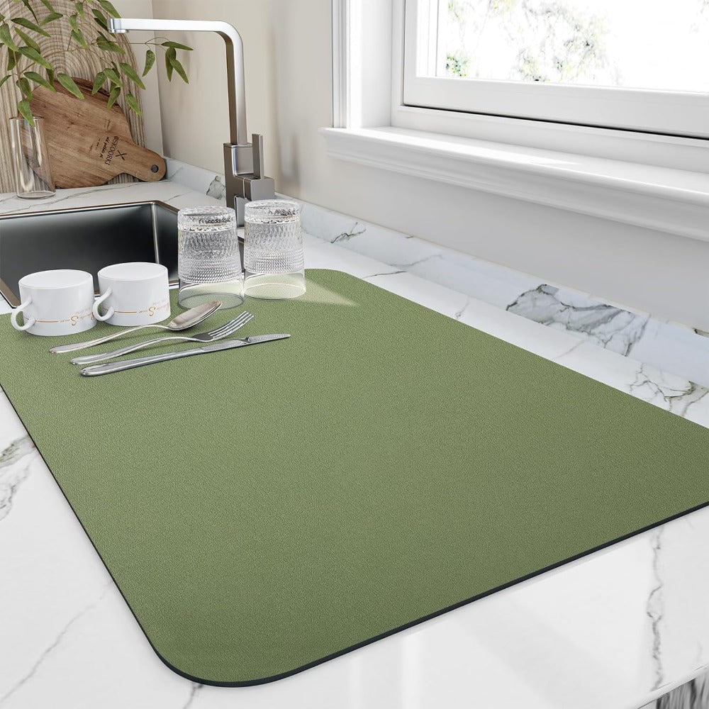 Rychleschnoucí podložka na nádobí z diatomitu s přírodním designem, rozměry 45cm 6