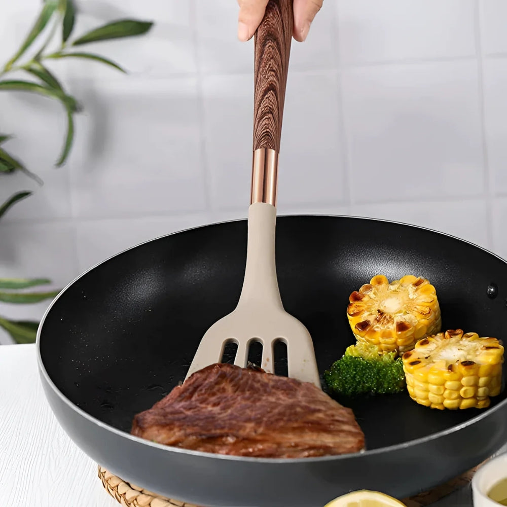 Sada silikonového kuchyňského náčiní 10dílná s tepelně odolným materiálem a ergonomickými 2