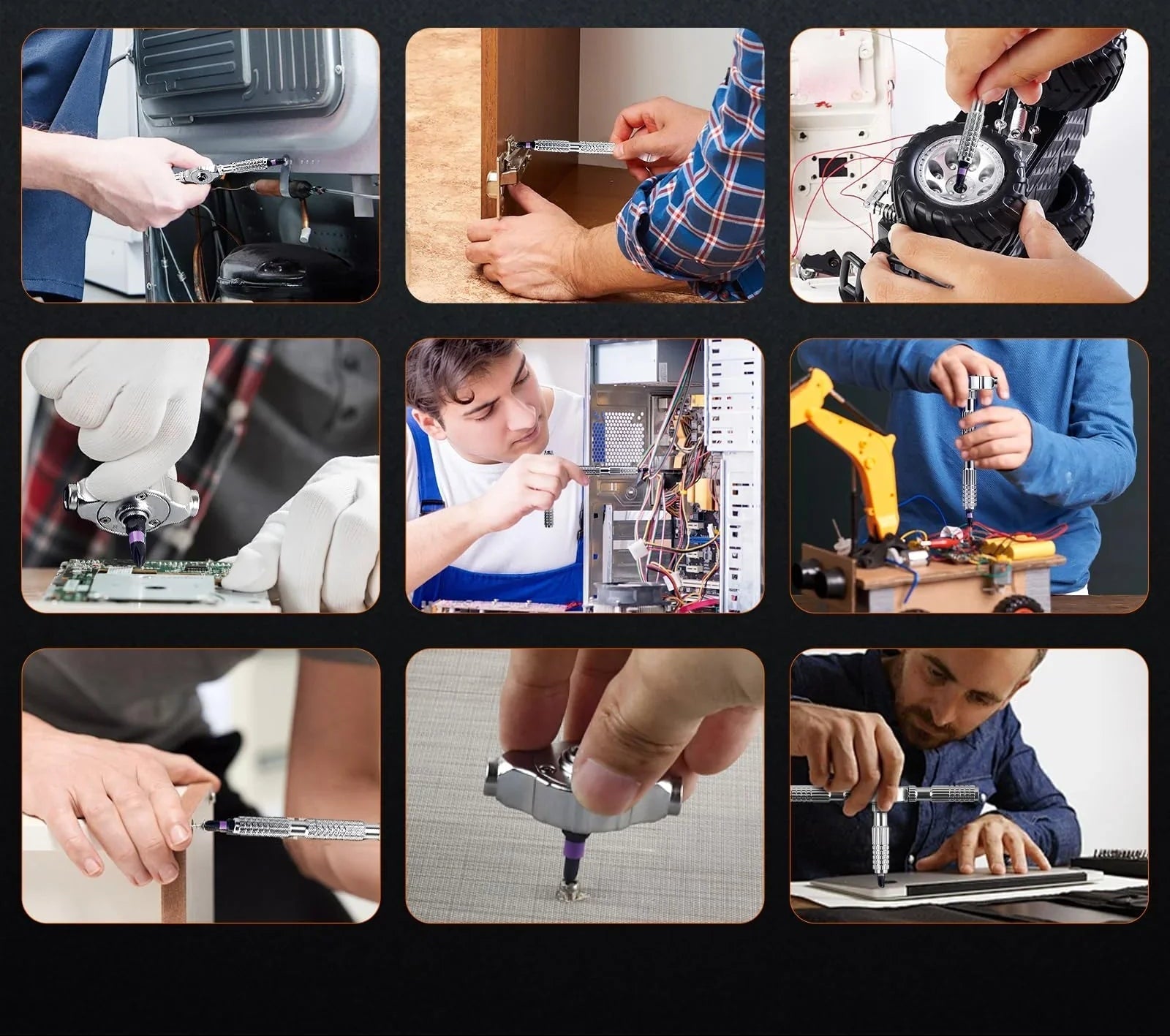 Sada šroubovacích bitů 66 v 1 s ergonomickou rukojetí z chromvanadiové oceli, 4