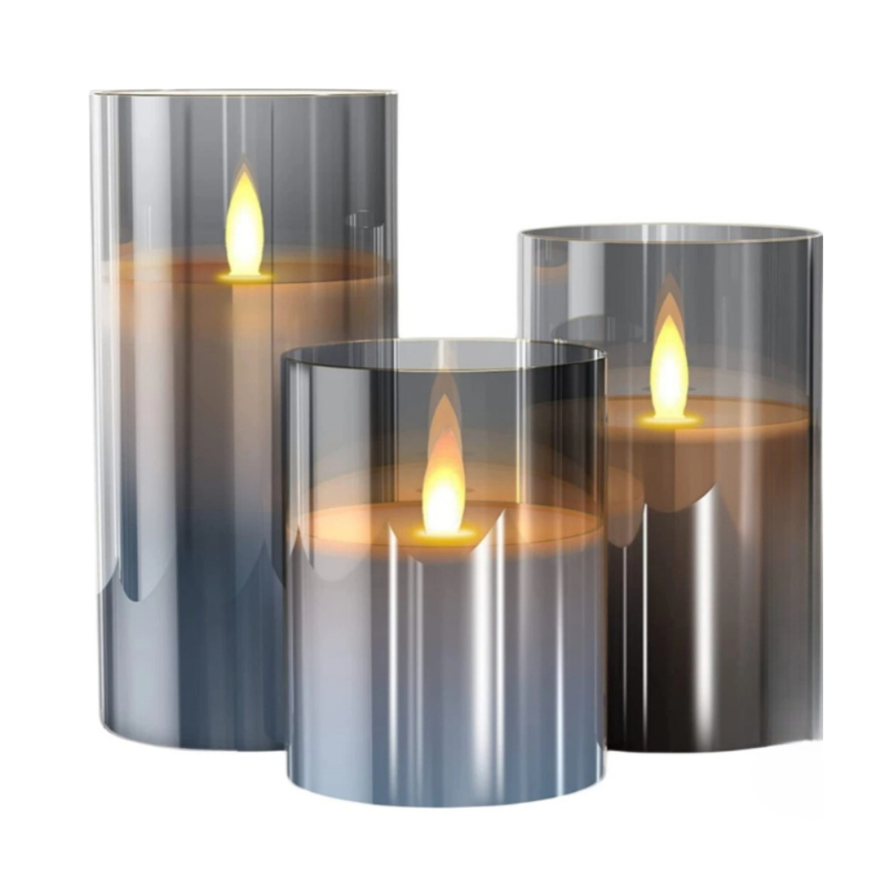 Sada bezplamenných svícnů s dálkovým ovládáním - elegantní LED svícny poskytující útulnou atmosféru a bezpečné používání 1
