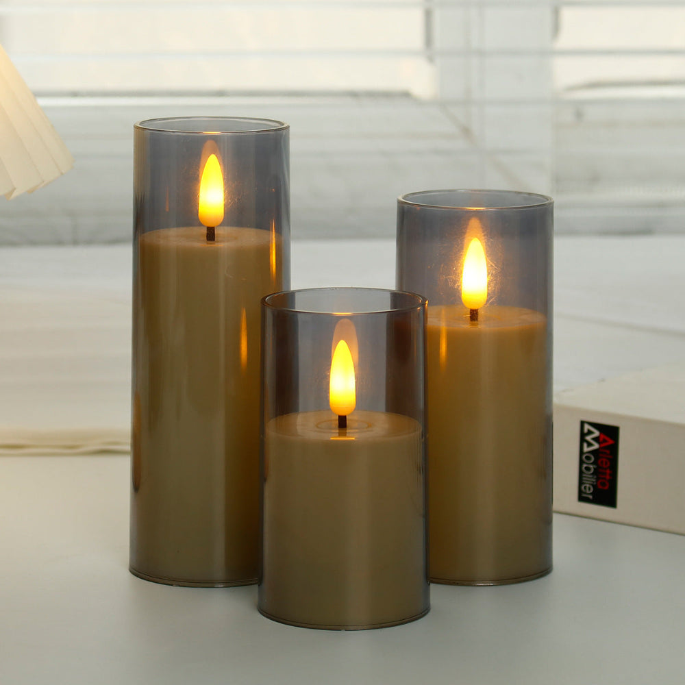 Sada bezplamenných svícnů s dálkovým ovládáním - elegantní LED svícny poskytující útulnou atmosféru a bezpečné používání 2