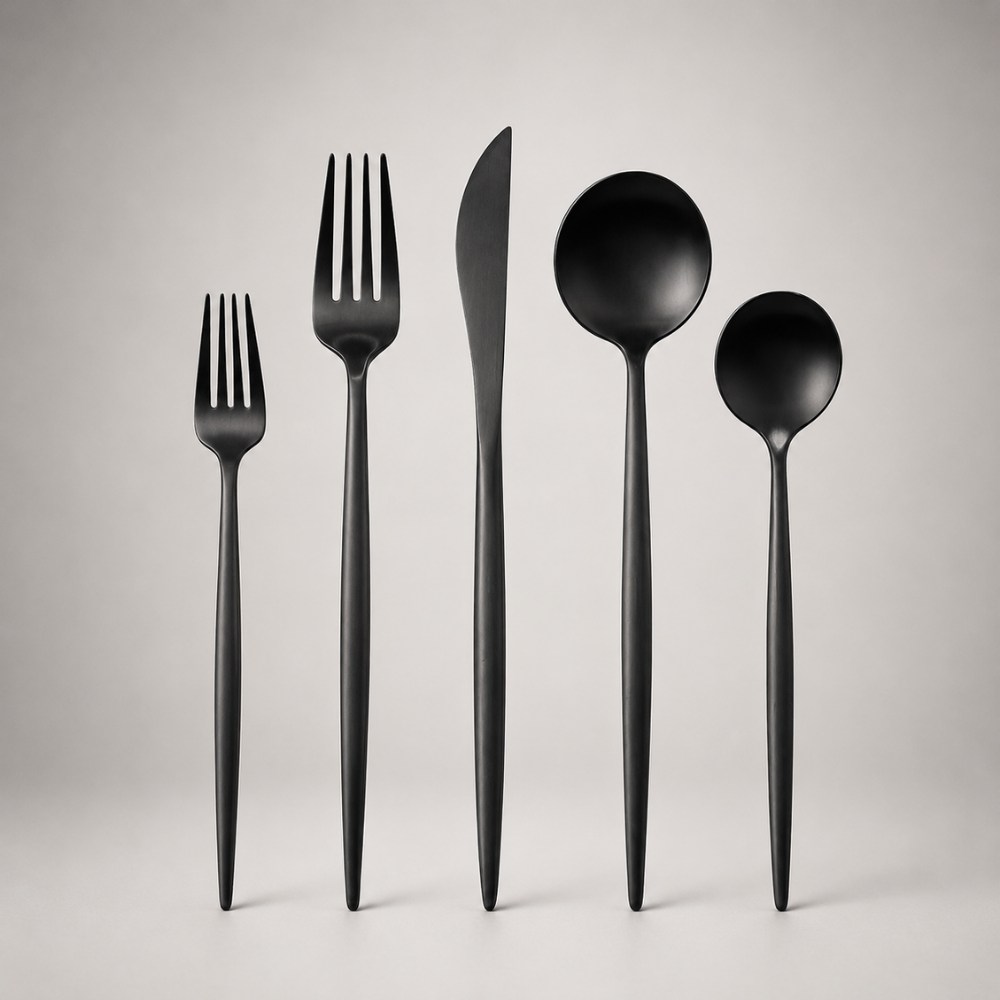 Sada příborů z nerezové oceli – moderní minimalistický design, 30dílná sada příborů vhodná do myčky nádobí 1