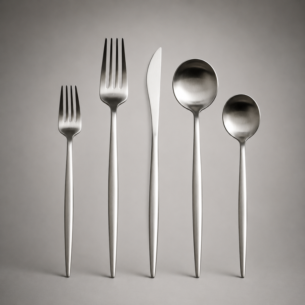 Sada příborů z nerezové oceli – moderní minimalistický design, 30dílná sada příborů vhodná do myčky nádobí 3