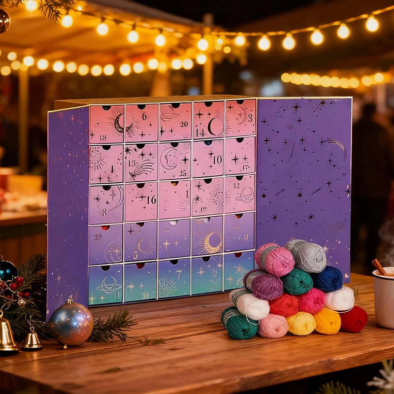 Sada přízí 25 dní adventu – Kompletní pletací sada s vysoce kvalitní přízí pro kreativní projekty 1