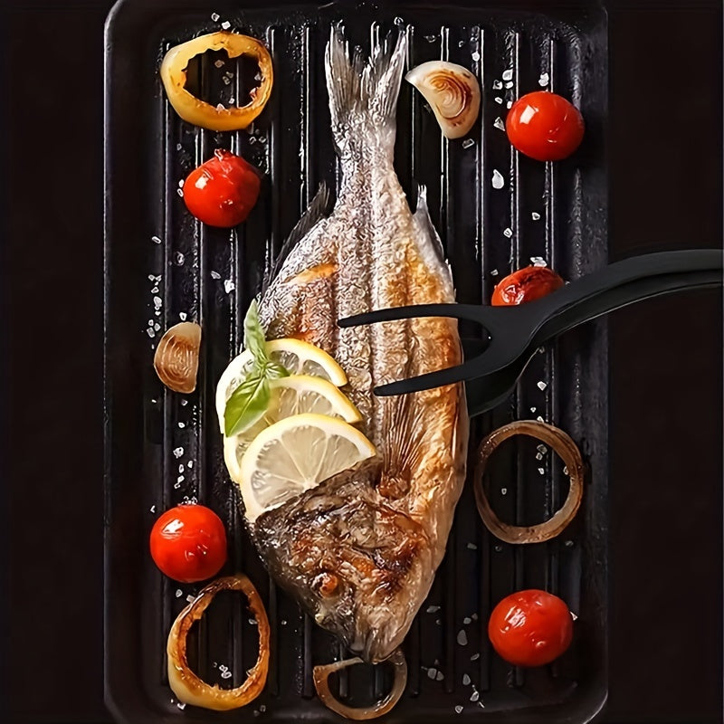 Sada tepelně odolných nylonových kleští a špachtle na vaření – kuchyňský nástroj 2 v 1 s ergonomickou rukojetí a nepřilnavým povrchem 5