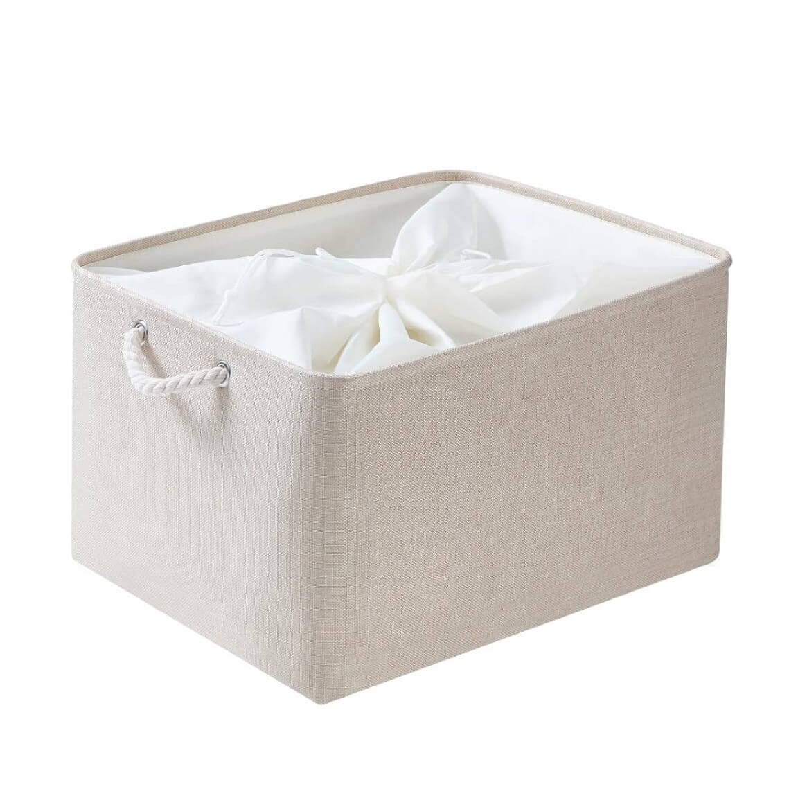 Slonovinové látkové úložné boxy – velké a funkční, různé velikosti S, M, L, XL, XXL 6