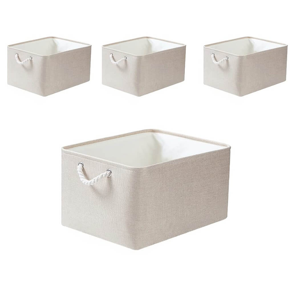 Slonovinové látkové úložné boxy – velké a funkční, různé velikosti S, M, L, XL, XXL 8