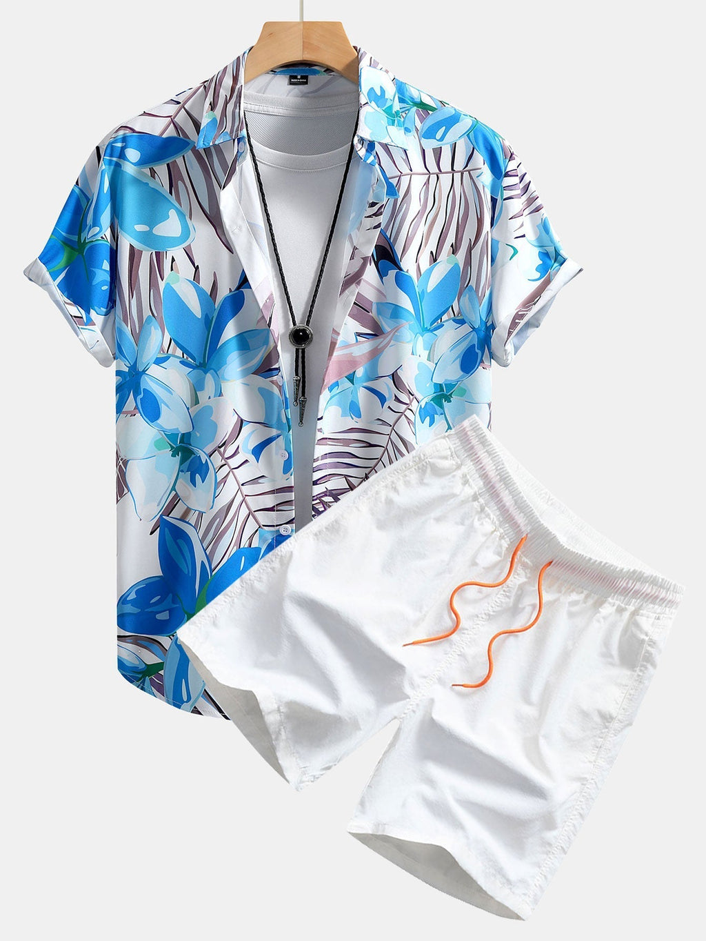 Souprava košile a plavek s květinovým potiskem – pohodlný střih Regular Fit – 100% polyester a nylon 3