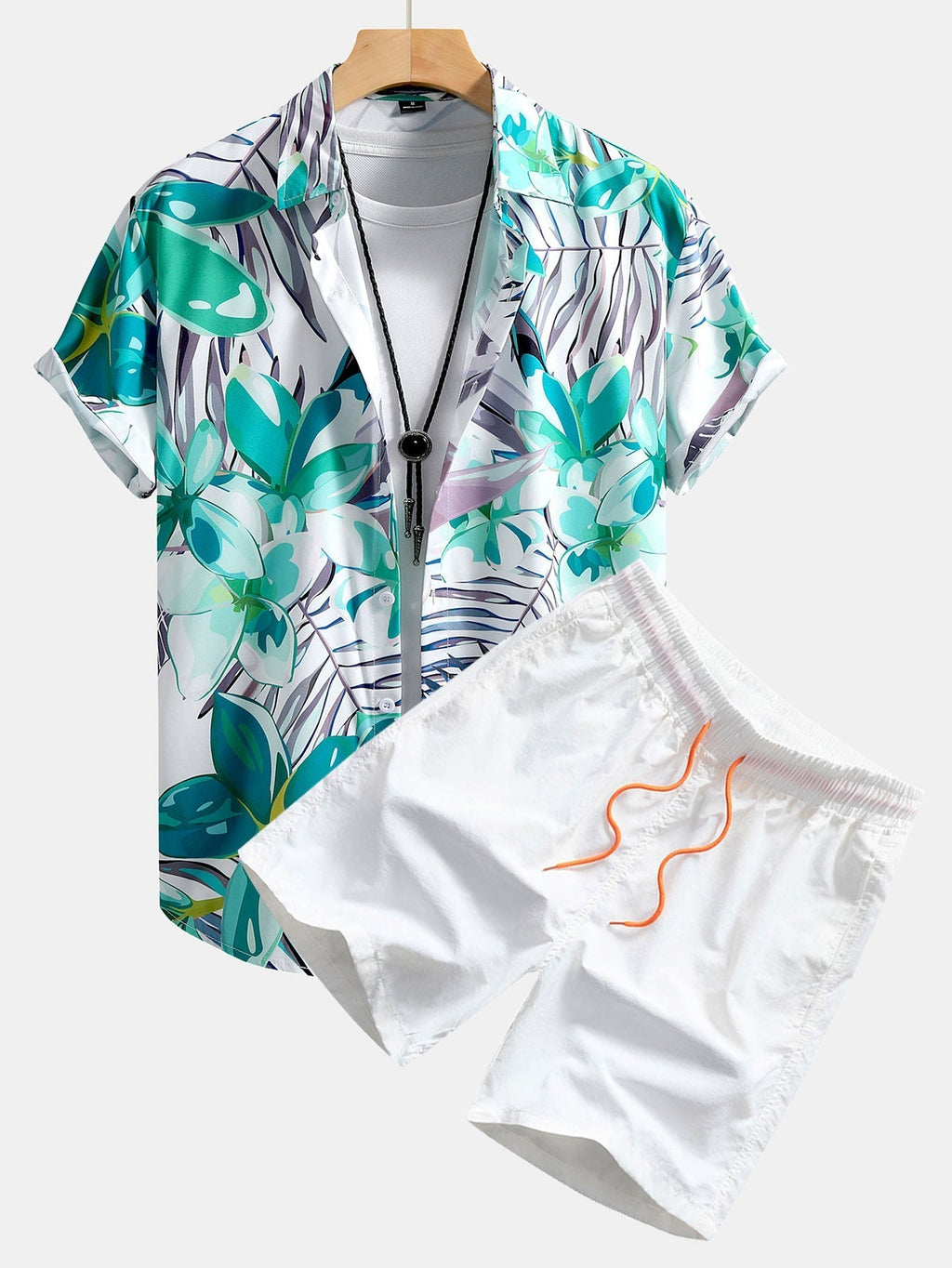 Souprava košile a plavek s květinovým potiskem – pohodlný střih Regular Fit – 100% polyester a nylon 4