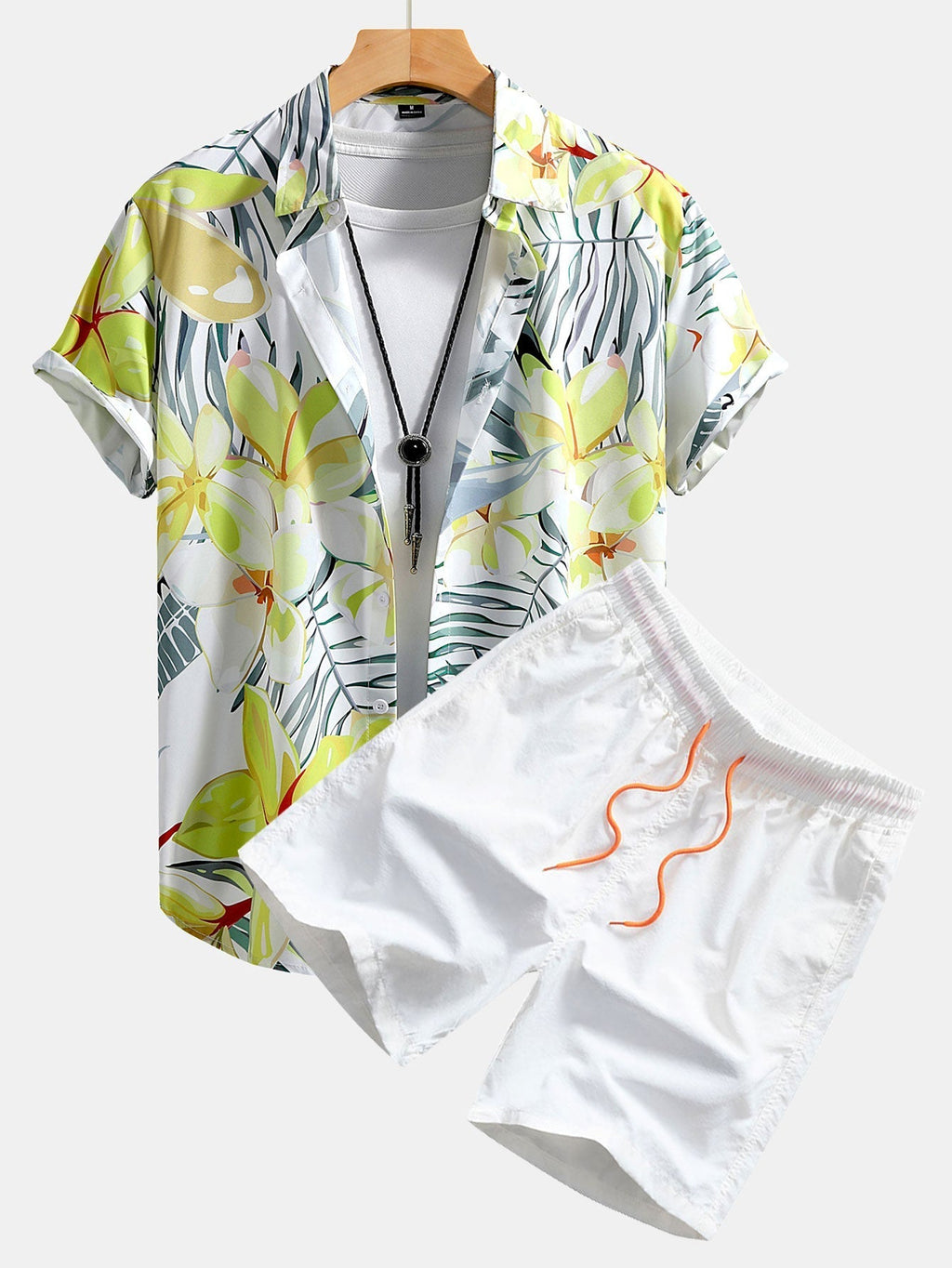 Souprava košile a plavek s květinovým potiskem – pohodlný střih Regular Fit – 100% polyester a nylon 5