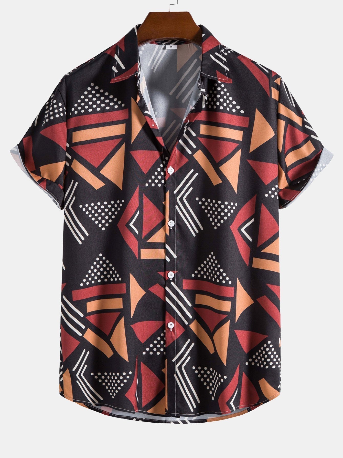 Souprava trička a plavek s geometrickým potiskem – unikátní vzor, 100% polyester 5