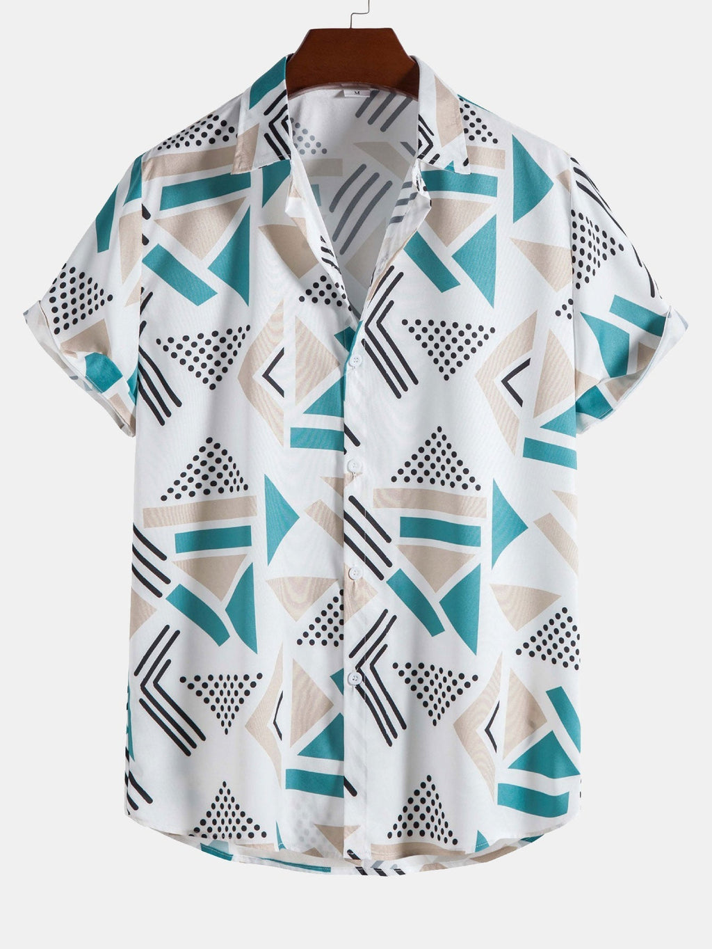Souprava trička a plavek s geometrickým potiskem – unikátní vzor, 100% polyester 6