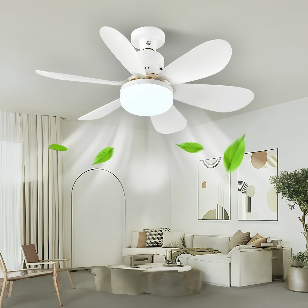 Stmívatelný LED stropní ventilátor s dálkovým ovládáním – energeticky úsporné osvětlení a chlazení 0