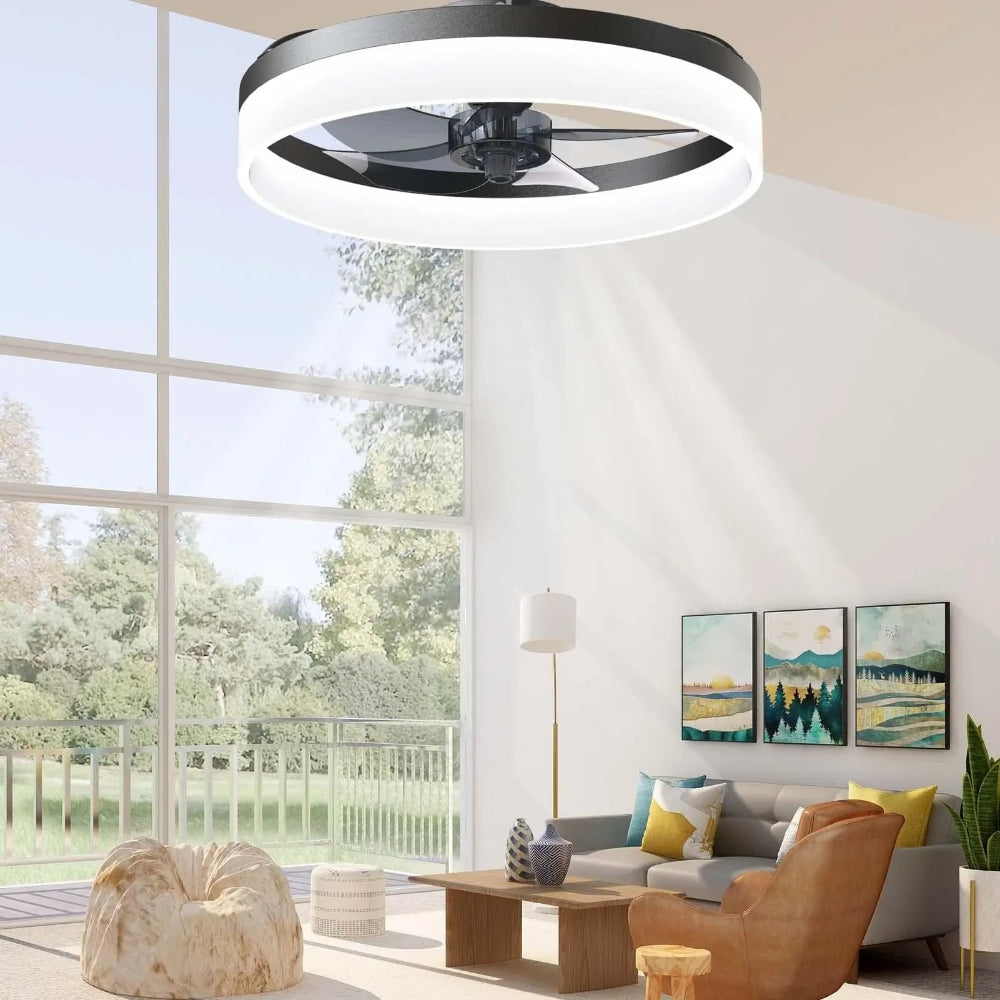Stmívatelný LED stropní ventilátor s dálkovým ovládáním – moderní design pro efektivní chlazení 0