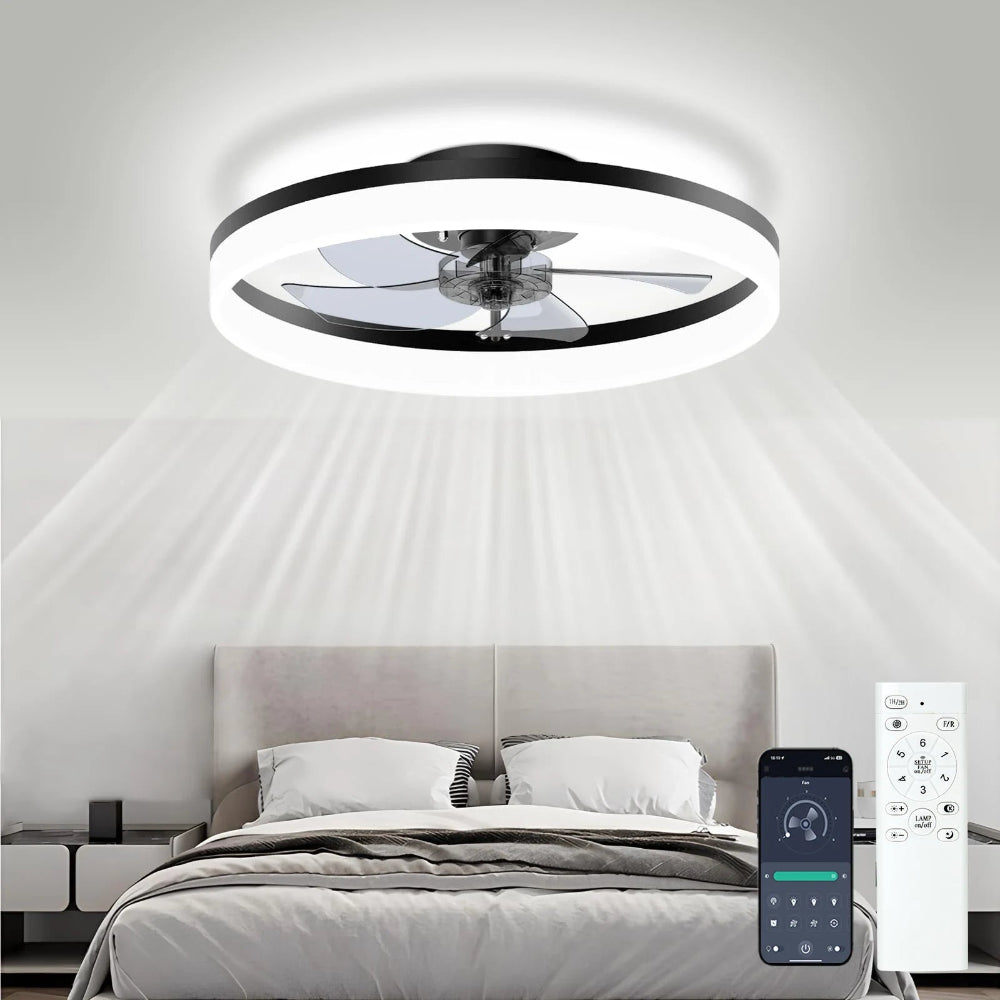 Stmívatelný LED stropní ventilátor s dálkovým ovládáním – moderní design pro efektivní chlazení 1