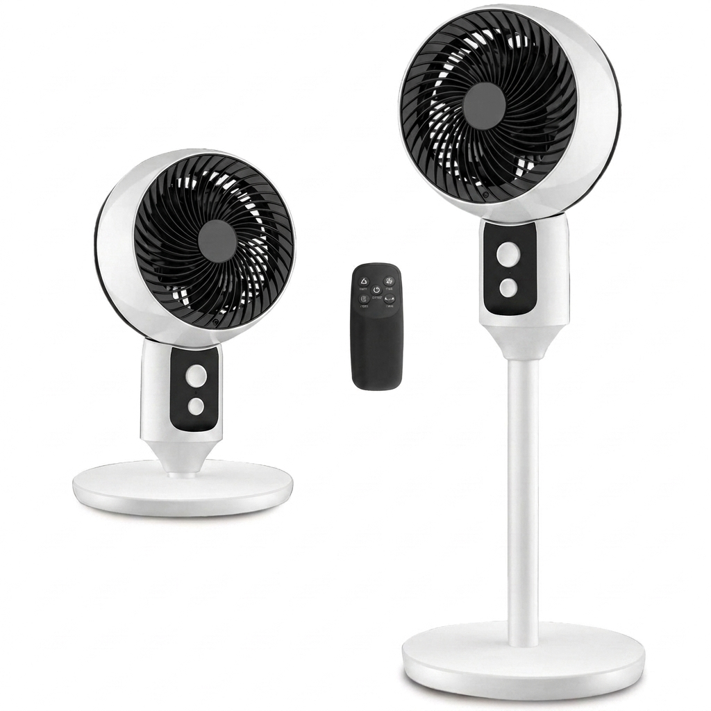 Stojanový ventilátor s 3D oscilací a dálkovým ovládáním, nastavitelnou výškou, t 0