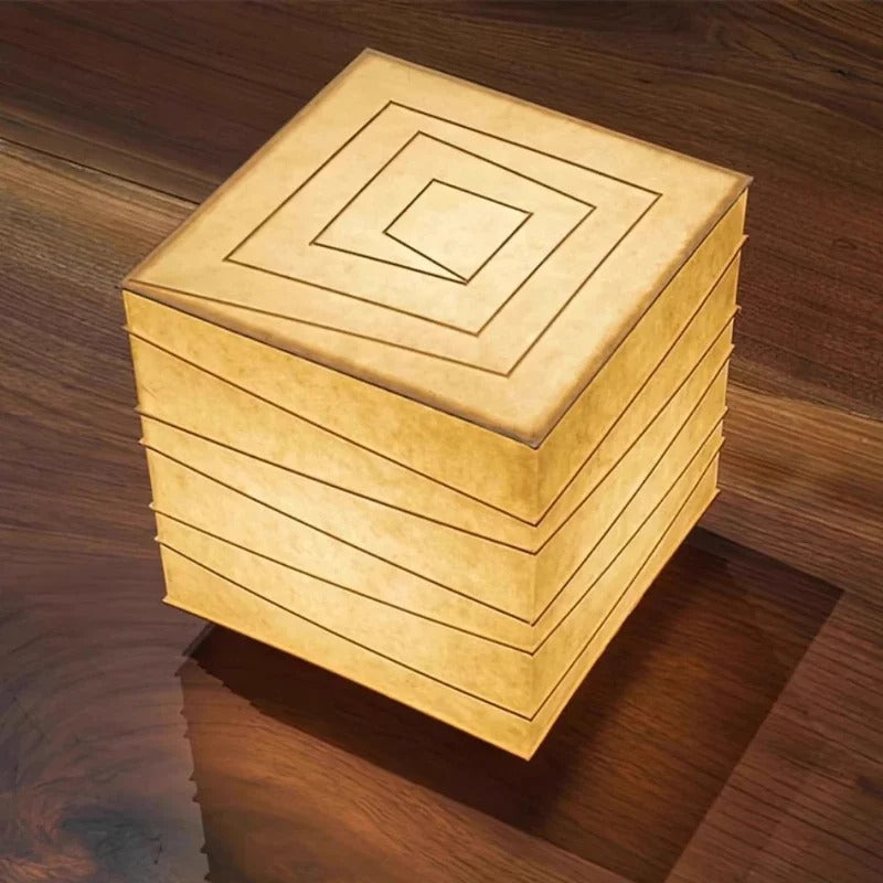 Stolní lampa s dotykovým stmíváním a integrovanou LED, vyrobená z moderního rýž 0