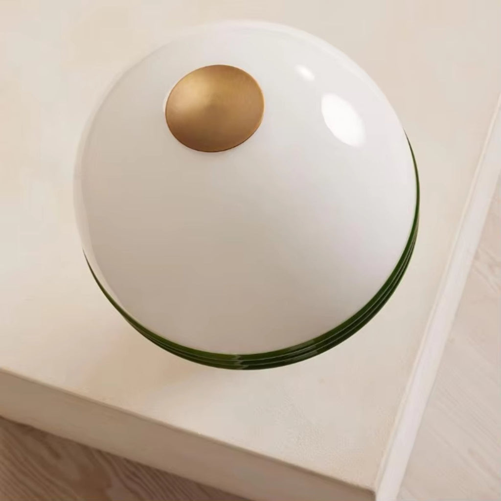 Stolní lampa s LED světlem a zeleným mramorem, moderní sochařský design, ideální na noční stole 4