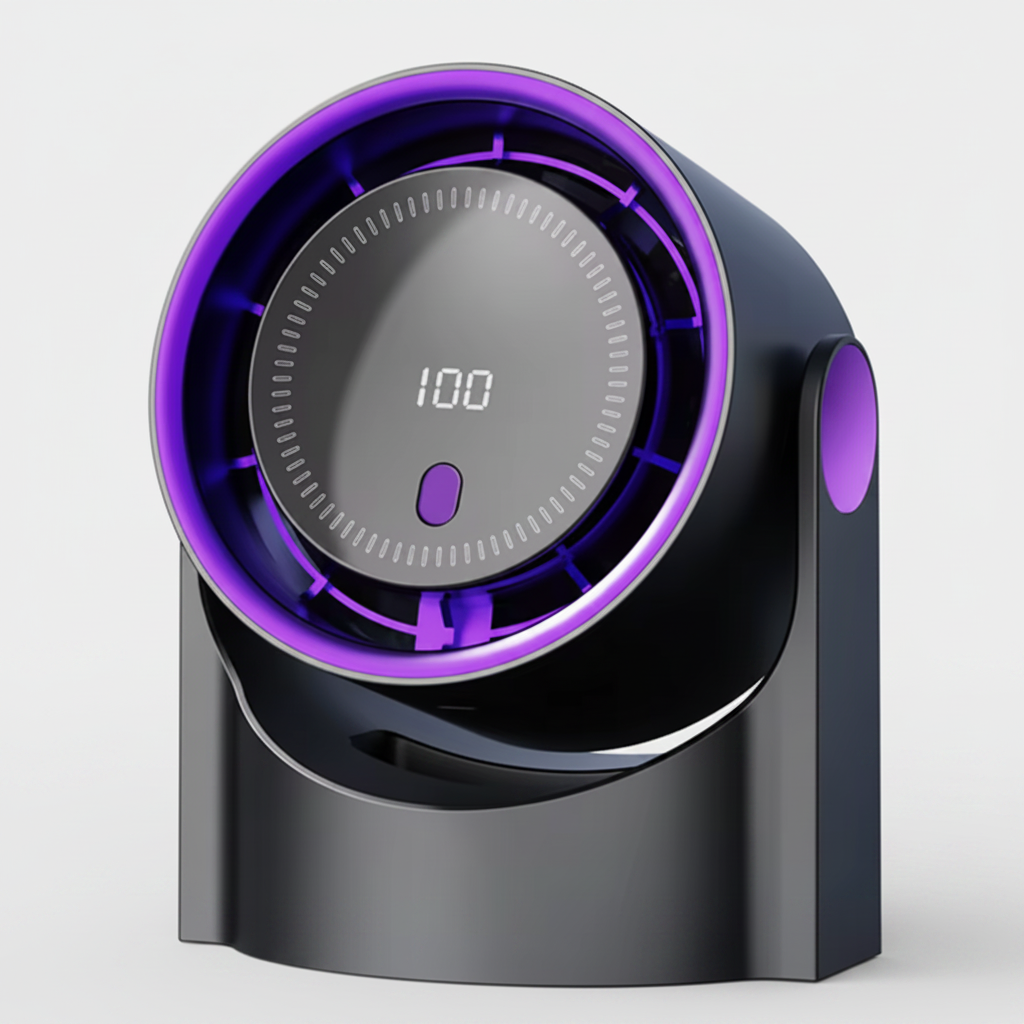 Stolní ventilátor s tichým chodem a USB napájením, bezbladesový design ideální do kanceláře a domác 0