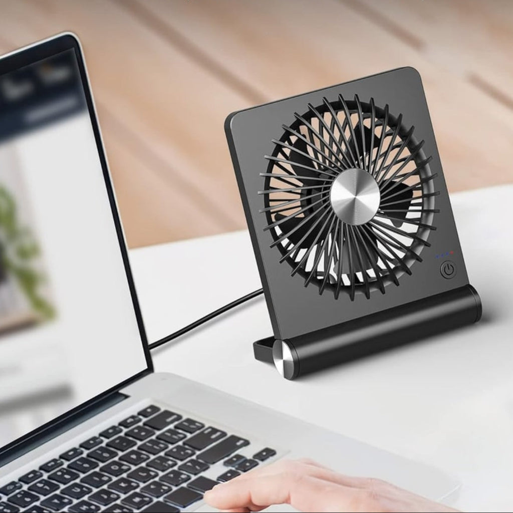 Stolní ventilátor s USB napájením a klipsovým designem, tichý a kompaktní větrák ideální 1