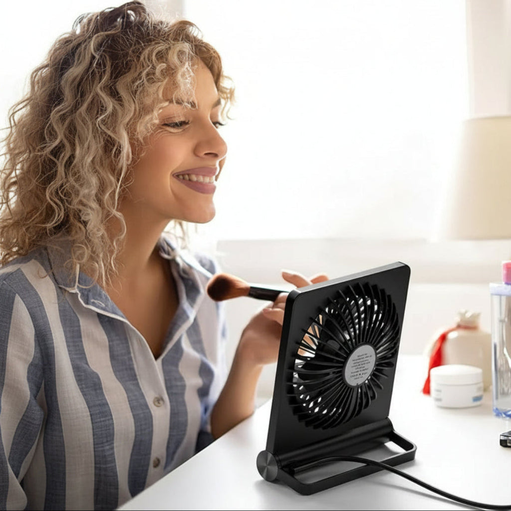 Stolní ventilátor s USB napájením a klipsovým designem, tichý a kompaktní větrák ideální 3