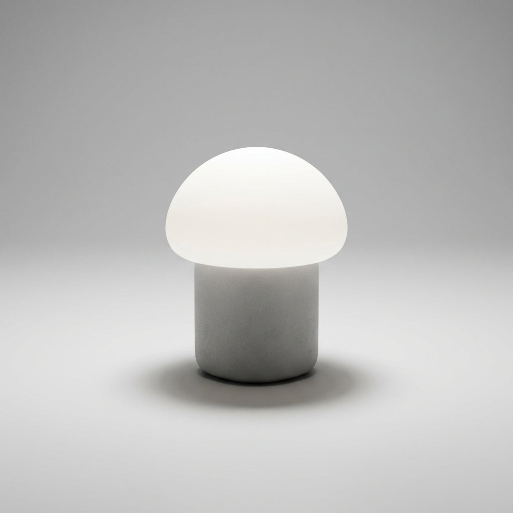 Stolní lampa Houbová s měkkým LED světlem – moderní minimalistický design pro použití u postele a nočního stolku 0