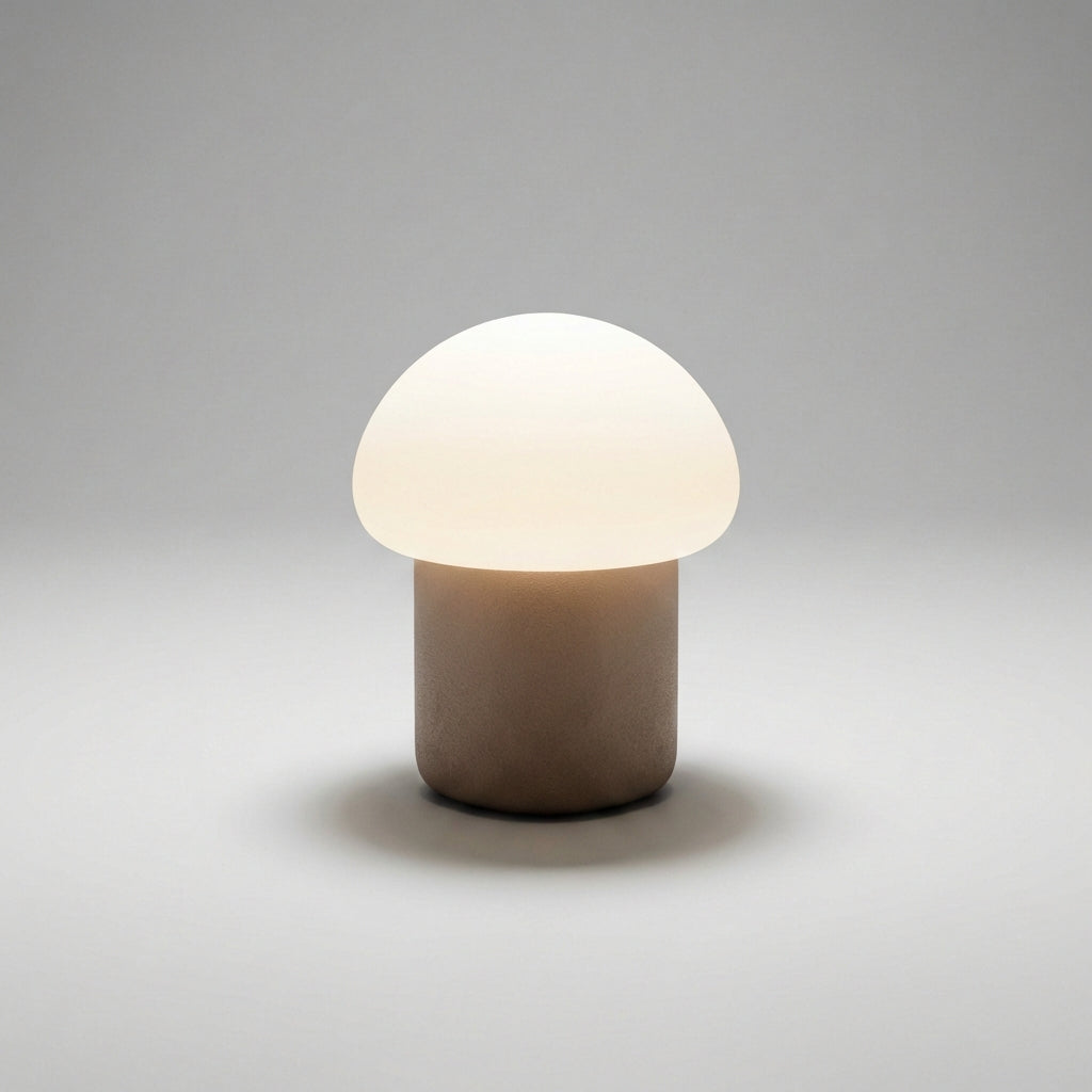 Stolní lampa Houbová s měkkým LED světlem – moderní minimalistický design pro použití u postele a nočního stolku 11