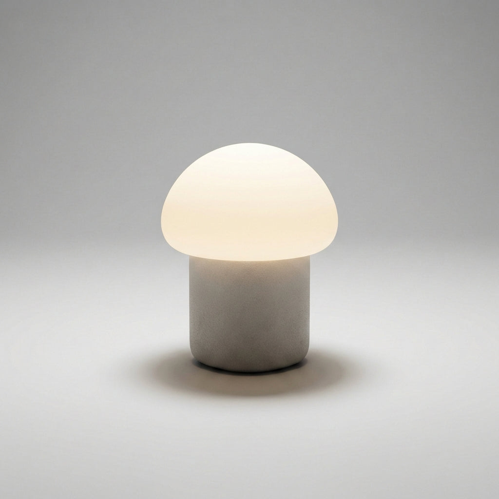 Stolní lampa Houbová s měkkým LED světlem – moderní minimalistický design pro použití u postele a nočního stolku 4