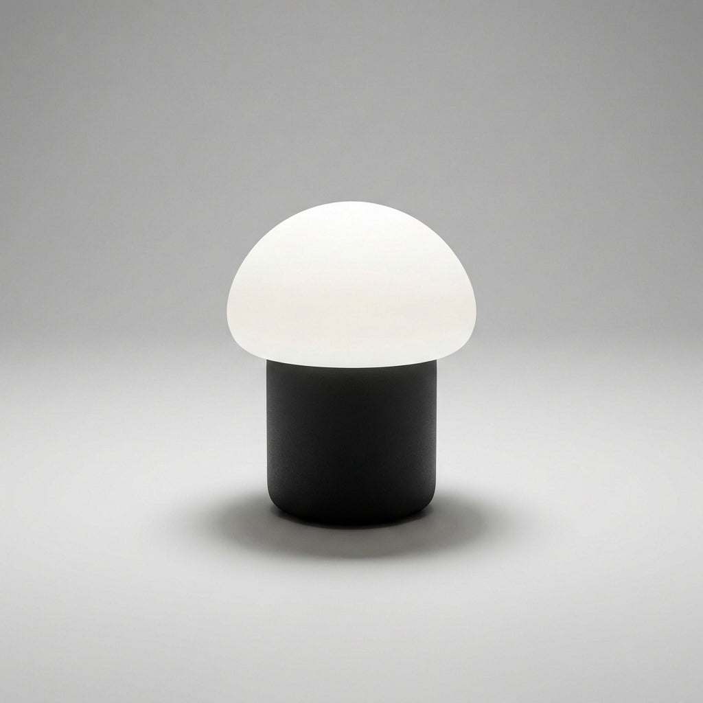 Stolní lampa Houbová s měkkým LED světlem – moderní minimalistický design pro použití u postele a nočního stolku 5