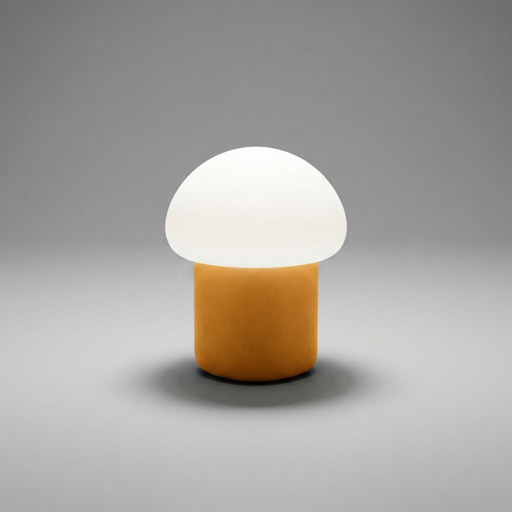 Stolní lampa Houbová s měkkým LED světlem – moderní minimalistický design pro použití u postele a nočního stolku 6