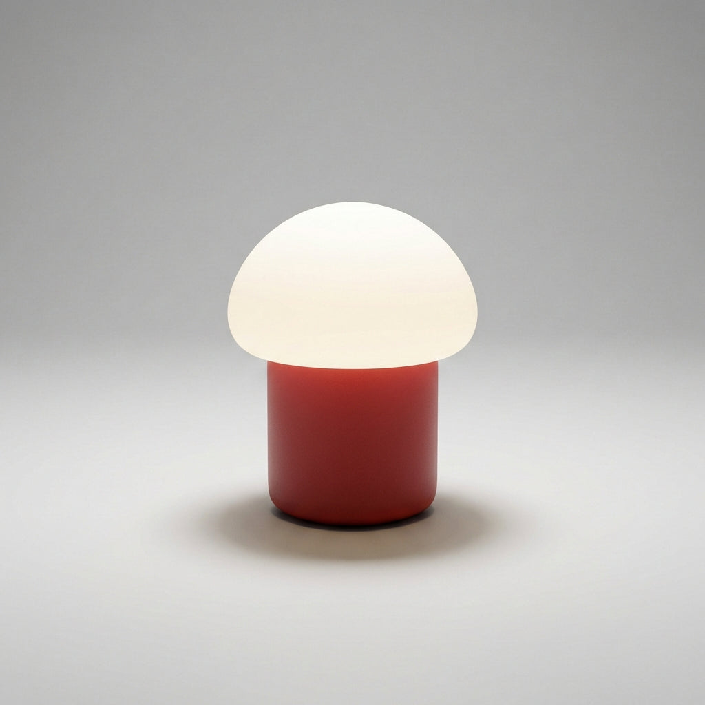 Stolní lampa Houbová s měkkým LED světlem – moderní minimalistický design pro použití u postele a nočního stolku 7