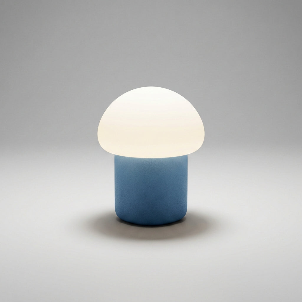 Stolní lampa Houbová s měkkým LED světlem – moderní minimalistický design pro použití u postele a nočního stolku 8