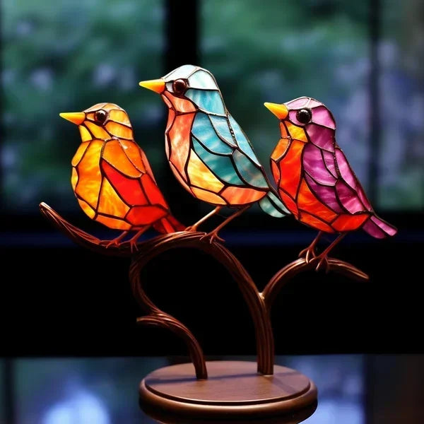 Stolní lampa z vitráže VitraGlow – útulné osvětlení do obývacího pokoje a ložnice 3