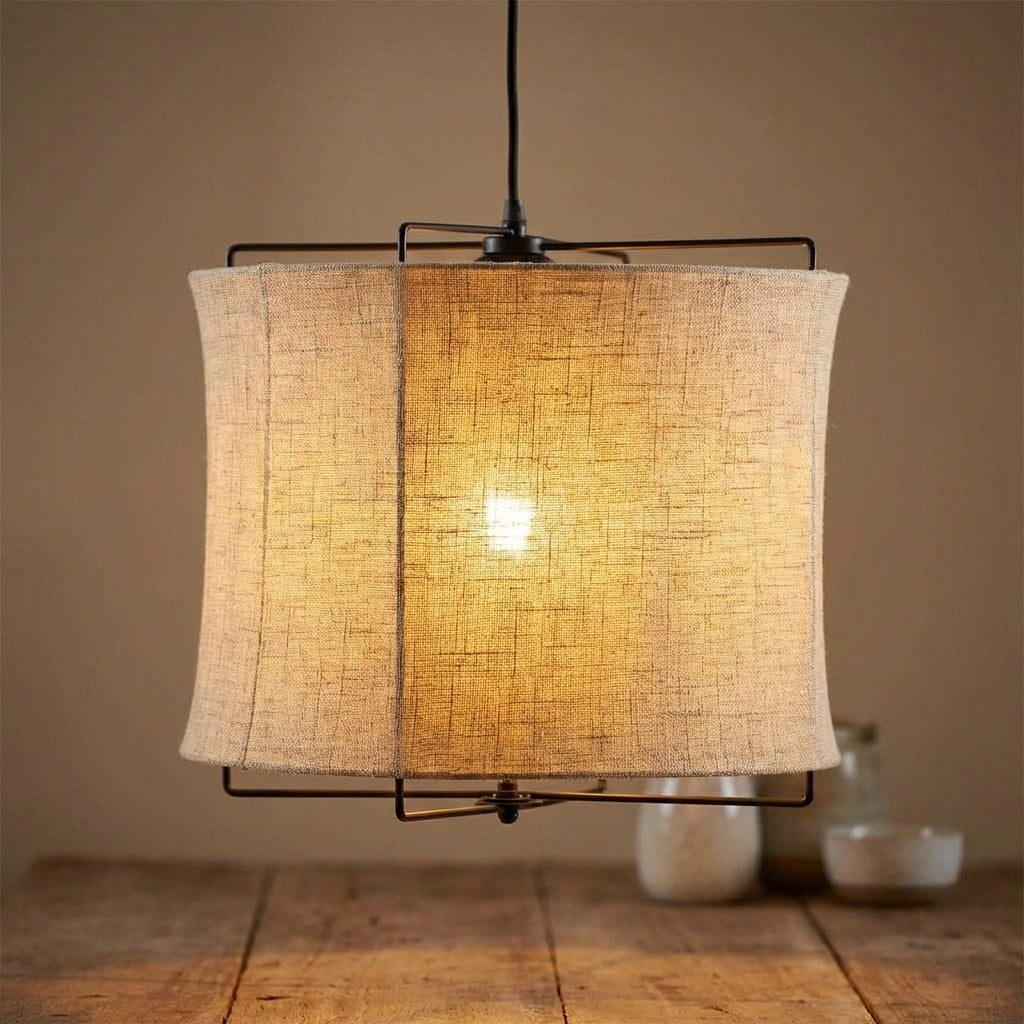 Stropní lampa s výrazným stínidlem – moderní industriální styl s kovovým rámem – 30 cm 0