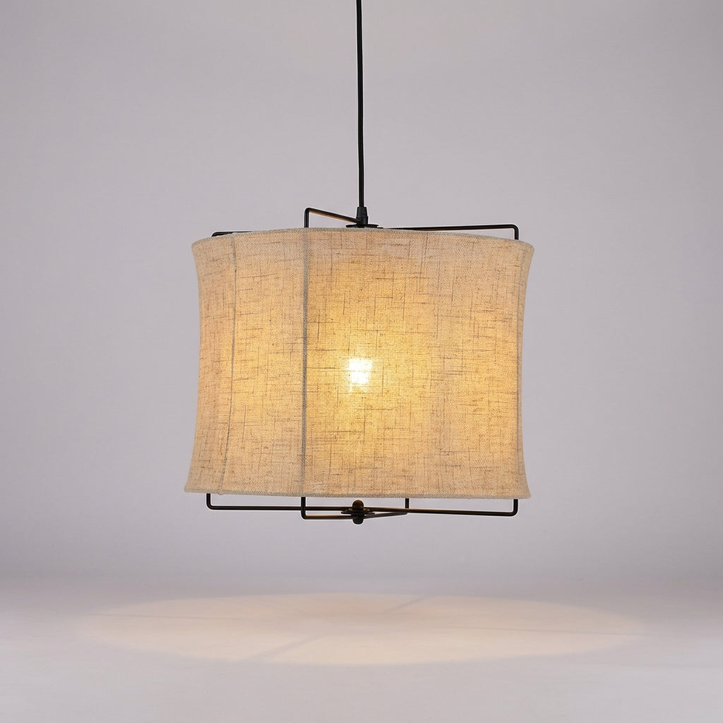 Stropní lampa s výrazným stínidlem – moderní industriální styl s kovovým rámem – 30 cm 1