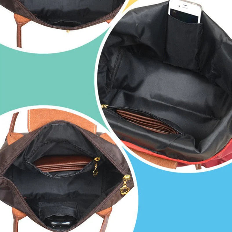 Stylová a prostorná taška s voděodolným materiálem, elegantní kožené detaily, ideální pro každod 8