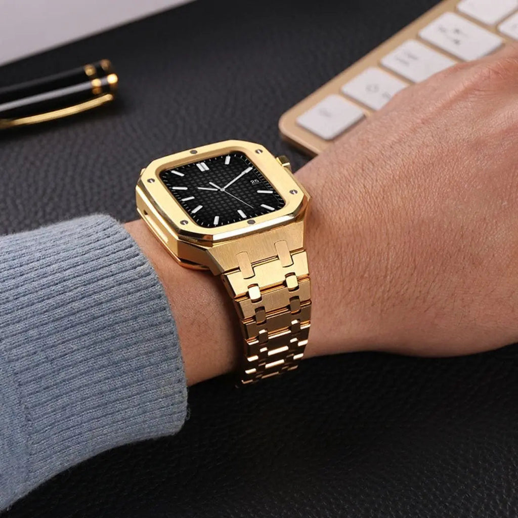 Stylové ochranné pouzdro pro Apple Watch 44 mm - odolná nerezová ocel 1