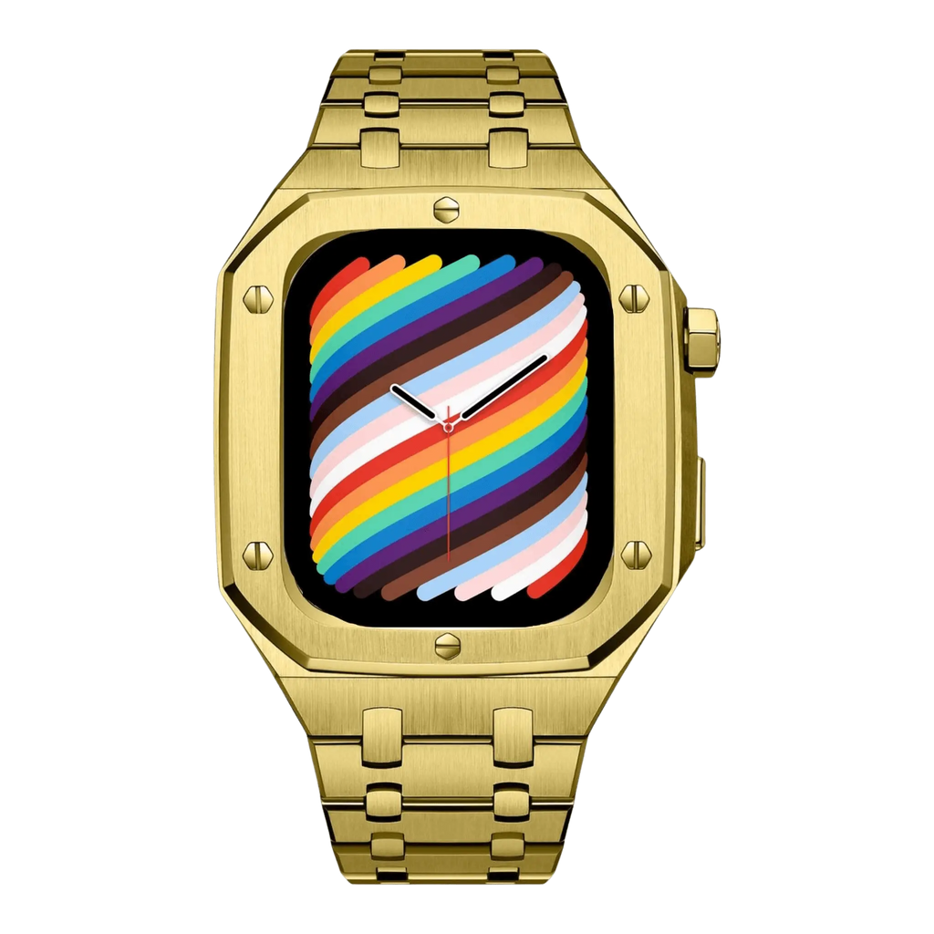 Stylové ochranné pouzdro pro Apple Watch 44 mm - odolná nerezová ocel 10