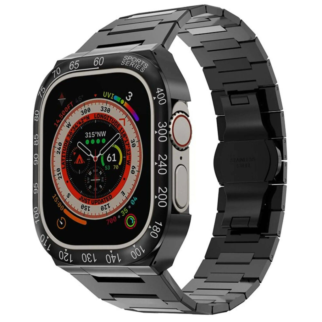 Stylové ochranné pouzdro pro Apple Watch 44 mm - odolná nerezová ocel 11