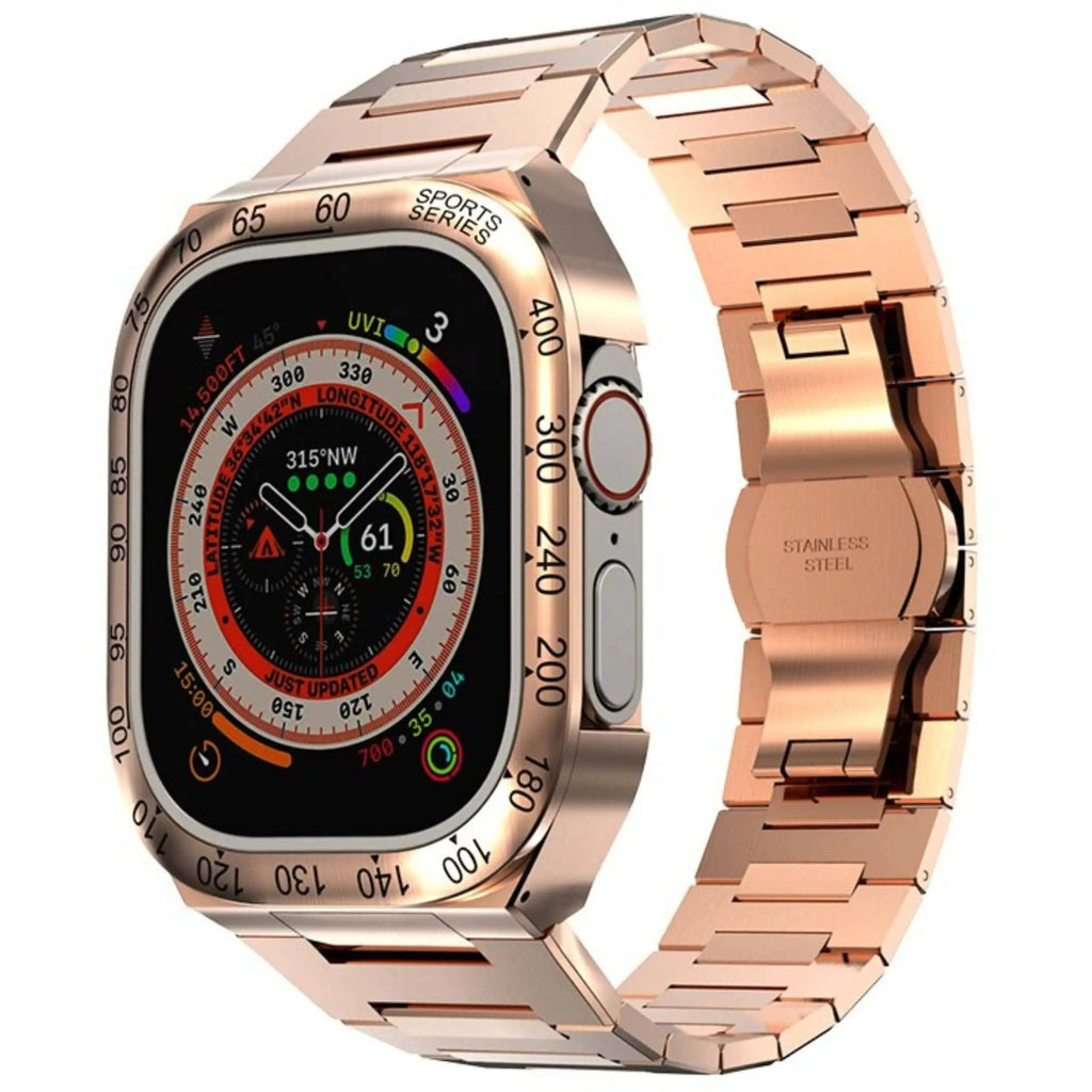 Stylové ochranné pouzdro pro Apple Watch 44 mm - odolná nerezová ocel 12