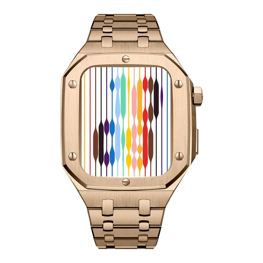 Stylové ochranné pouzdro pro Apple Watch 44 mm - odolná nerezová ocel 13