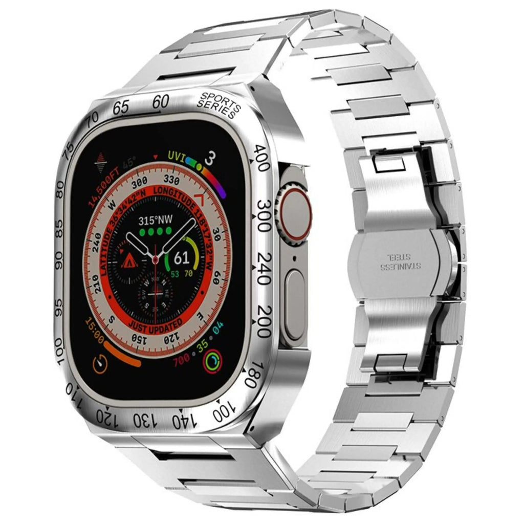 Stylové ochranné pouzdro pro Apple Watch 44 mm - odolná nerezová ocel 14