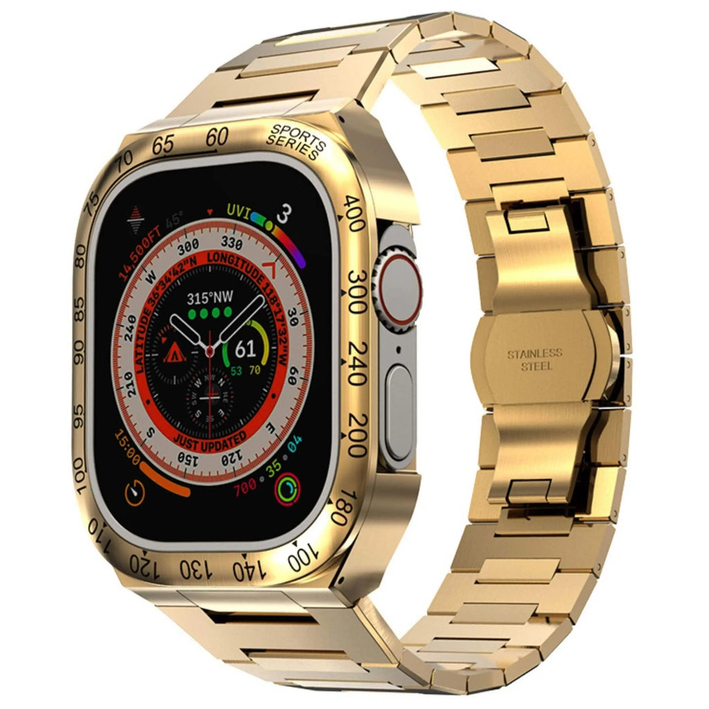 Stylové ochranné pouzdro pro Apple Watch 44 mm - odolná nerezová ocel 15